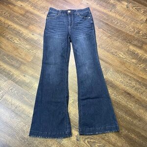 Democracy Ab Technology High Rise Flared Jeans Women's Size 8 Blue Stretch Boot